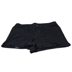 Black Denim Shorts Womens Plus Size 18 Comfortable Casual Summer Faded Glory